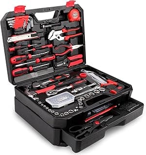 KingTool 325 Piece Home Repair Tool Kit, General Home/Auto Repair Tool Set, Toolbox Storage Case with Drawer, General Household Tool Kit -...