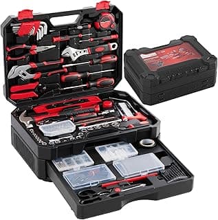 OLIXIS 330-Piece Home Repair Tool Kit with Pull-Out Drawer, Carbon & Cr-V Steel Tool Box for Home, Complete Homeowners Tool Kit for DIY & A...