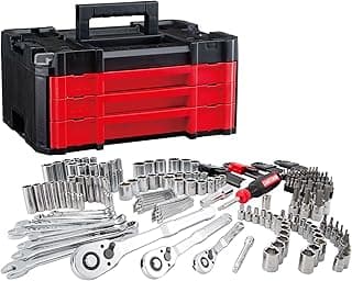 CRAFTSMAN 230 Pcs Mechanics Tool Set, Socket Wrench Set, Car Tool Kit with VERSASTACK Toolbox, SAE and Metric,1/4 in, 3/8 in, and 1/2 Drive...